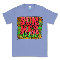 Colony Blue summer vibes watermelon leopard background Classic Tee - Jasminsmagicworld