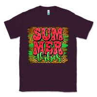 Plum summer vibes watermelon leopard background Classic Tee - Jasminsmagicworld