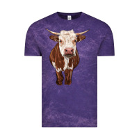 Cloud Purple hereford cow Vintage Tee - RanaPortraitStore
