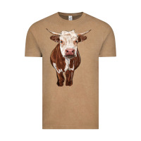 Vintage Coffee hereford cow Vintage Tee - RanaPortraitStore