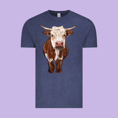 Hereford Cow Vintage Tee Designed By Ranaportraitstore