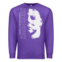 Purple halloween michael myers Premium Sweatshirt - artisFamous