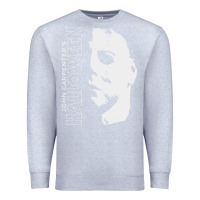 Heather Grey halloween michael myers Premium Sweatshirt - artisFamous