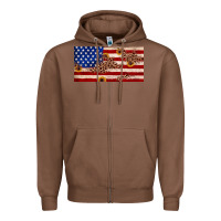 Chestnut American flag leopard sunflower Zipper Hoodie - JahusDesignShop