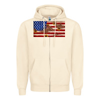 Sandshell American flag leopard sunflower Zipper Hoodie - JahusDesignShop