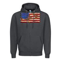 Smoke American flag leopard sunflower Zipper Hoodie - JahusDesignShop