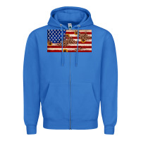 True Royal American flag leopard sunflower Zipper Hoodie - JahusDesignShop
