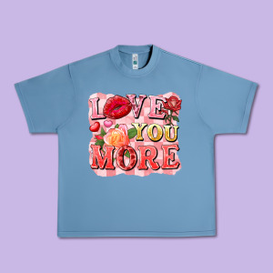 Love You More Urban Heavy Tee Designed By Fadigitalartstudio