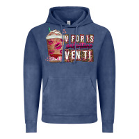 Vintage Denim V For is Valentine Venti Vintage Hoodie - CowhideDigitalArt