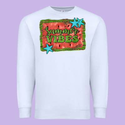 Summer Vibes Watermelon Premium Sweatshirt Designed By Jahusdesignshop