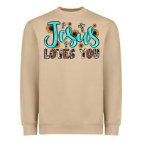 Mushroom jesus loves you Heavyweight Sweatshirt - JahusDesignShop