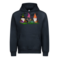 Navy Happy Halloween Gnome Pumpkin Urban Hoodie - RanaPortraitStore