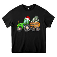 Black christmas tractor Heavy Core Tee - CowGirlArtShop
