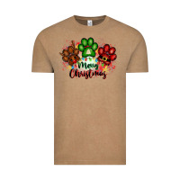 Vintage Coffee merry christmas paws Vintage Tee - FaDigitalArtStudio