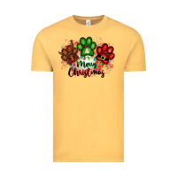 Vintage Mustard merry christmas paws Vintage Tee - FaDigitalArtStudio