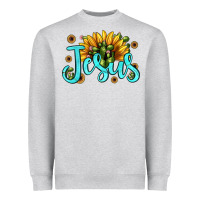 Jesus Sunflower Heavyweight Sweatshirt | Teevron