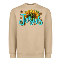 Mushroom jesus sunflower Heavyweight Sweatshirt - JahusDesignShop