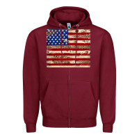 Burgundy American flag leopard cowhide Zipper Hoodie - JahusDesignShop