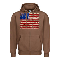 Chestnut American flag leopard cowhide Zipper Hoodie - JahusDesignShop