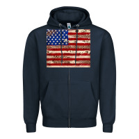Navy American flag leopard cowhide Zipper Hoodie - JahusDesignShop