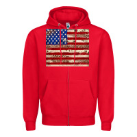 Red American flag leopard cowhide Zipper Hoodie - JahusDesignShop