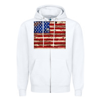 White American flag leopard cowhide Zipper Hoodie - JahusDesignShop