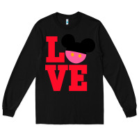 Black Minnie Mouse Long Sleeve Tee - CowhideDigitalArt