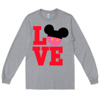 Heather Grey Minnie Mouse Long Sleeve Tee - CowhideDigitalArt