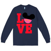 Navy Minnie Mouse Long Sleeve Tee - CowhideDigitalArt