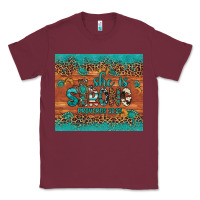 Burgundy she is strong gemstone sunflower leopard Classic Tee - Artiststas