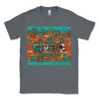 Charcoal Heather she is strong gemstone sunflower leopard Classic Tee - Artiststas