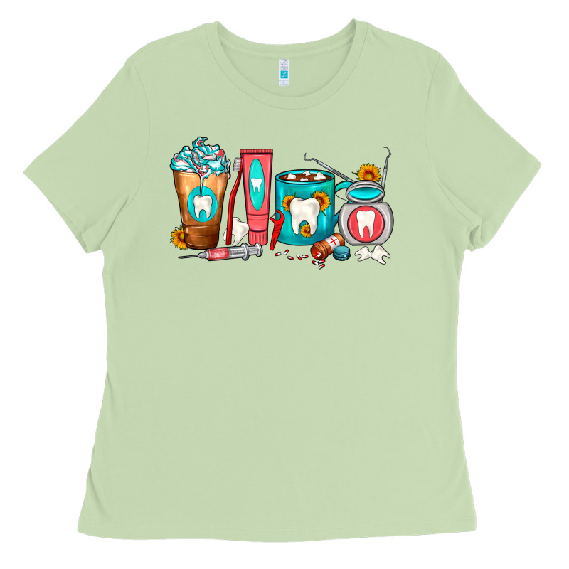 Dentist Coffee Cups Ladies Tee by FaDigitalArtStudio | Teevron