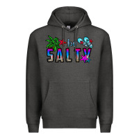 Charcoal Heather be salty Premium Hoodie - CowhideDigitalArt