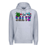 Heather Grey be salty Premium Hoodie - CowhideDigitalArt