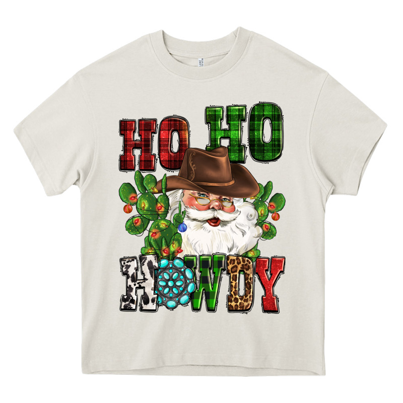 Ho Ho Howdy Santa Heavy Core Tee by CowGirlArtShop | Teevron