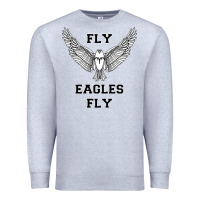 Heather Grey fly eagles fly philadelphia Premium Sweatshirt - artisFamous