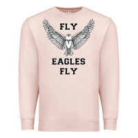 Pale Pink fly eagles fly philadelphia Premium Sweatshirt - artisFamous