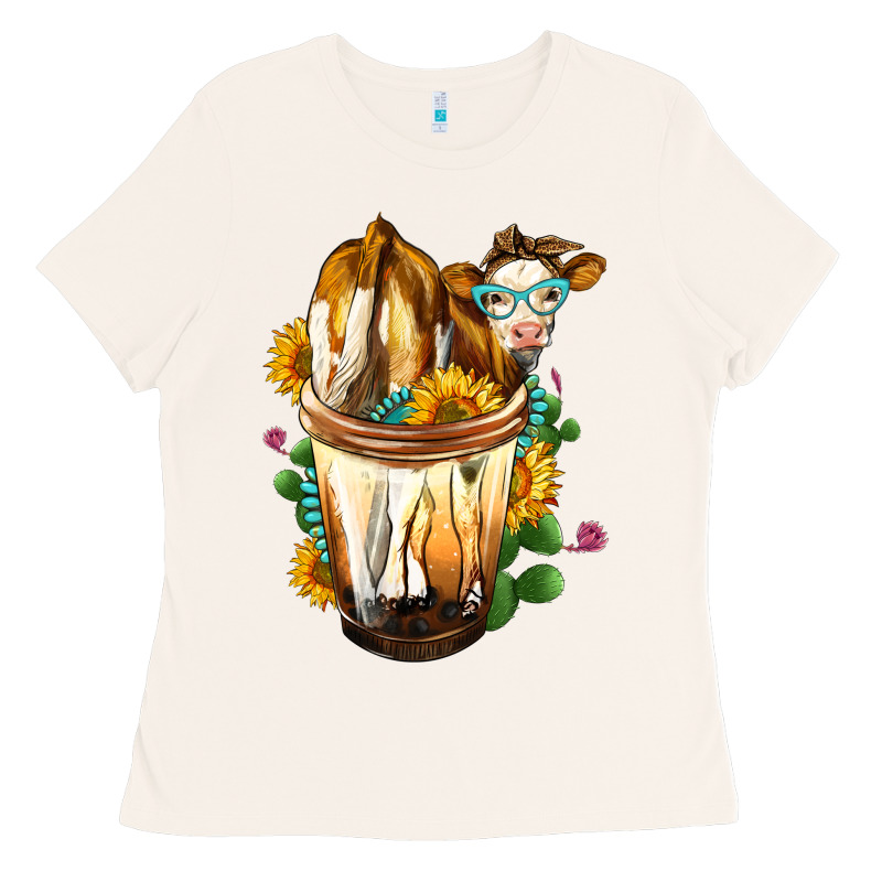 Simmental Cow Bobba Cup Ladies Tee by FaDigitalArtStudio | Teevron