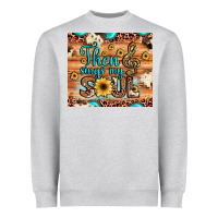 Heather Grey then sings my soul treble clef Heavyweight Sweatshirt - JahusDesignShop
