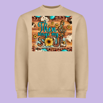 Then Sings My Soul Treble Clef Heavyweight Sweatshirt Designed By Jahusdesignshop