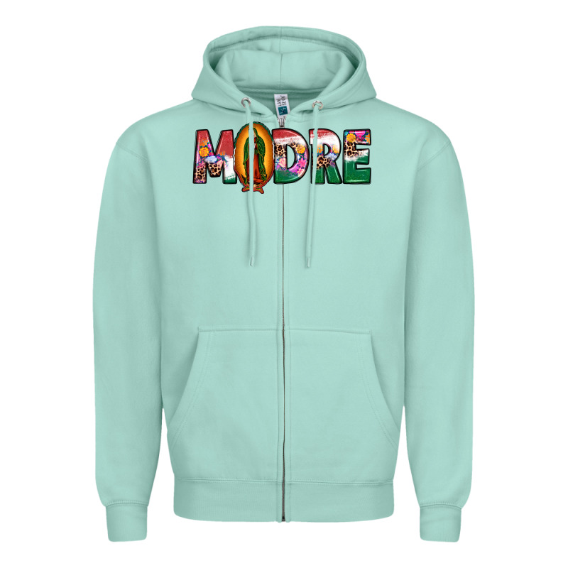 Mexican Flag Our Lady Of Guadalupe Madre Zipper Hoodie by JahusDesignShop | Teevron