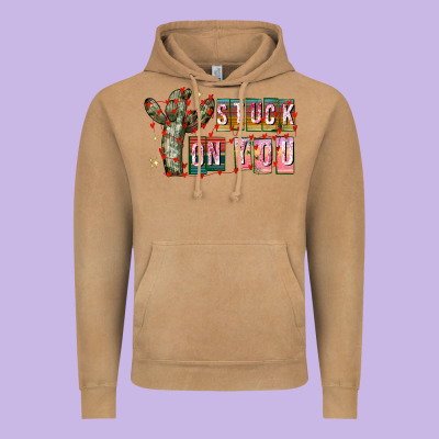Stuck On You Vintage Hoodie Designed By Cowhidedigitalart