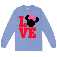 Colony Blue Minnie Mouse Long Sleeve Tee - CowhideDigitalArt
