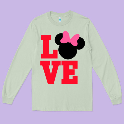 Minnie Mouse Long Sleeve Tee Designed By Cowhidedigitalart