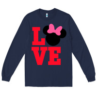Navy Minnie Mouse Long Sleeve Tee - CowhideDigitalArt