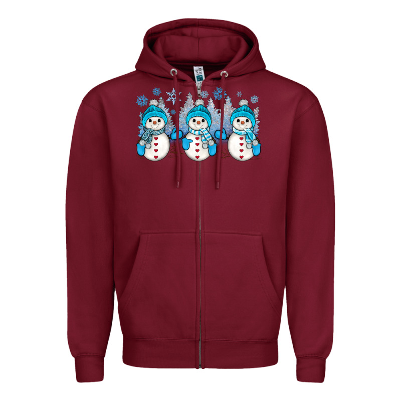 Snowman Winter Zipper Hoodie by JahusDesignShop | Teevron