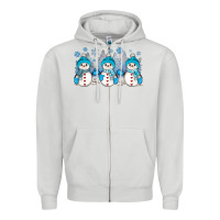 Dove Grey snowman winter Zipper Hoodie - JahusDesignShop
