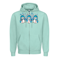 Seafoam snowman winter Zipper Hoodie - JahusDesignShop