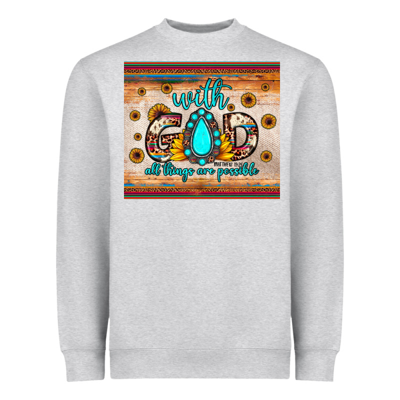 With God All Things Are Possible Matthew 19 26 Heavyweight Sweatshirt by JahusDesignShop | Teevron