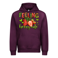 Mauve Wine feeling berry cute strawberry Urban Hoodie - Jasminsmagicworld